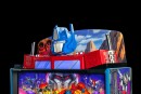 Stern Pinball Transformers topper installed on top of the pinball machine backbox