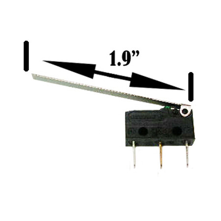 Sub-microswitch with 1.9 Straight Flat Actuator