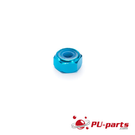 #6-32 Colored Anodized Lock Nut Light Blue