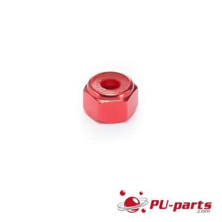 #8-32 farbig eloxierte Sicherungsmutter Rot