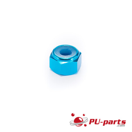 #8-32 farbig eloxierte Sicherungsmutter Hellblau