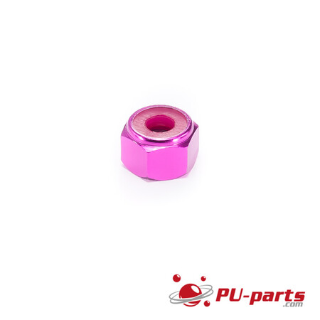 #8-32 Colored Anodized Lock Nut Pink