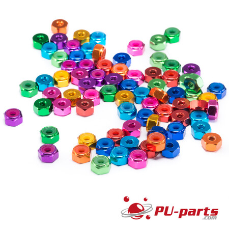 Full Color Set #6-32 Anodized Lock Nuts