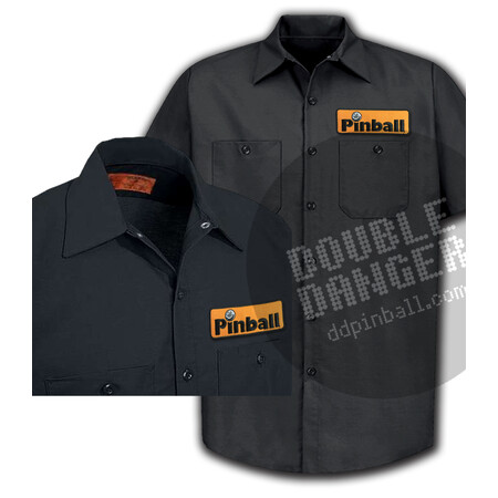 Vintage Pinball Patch - Work Shirt S