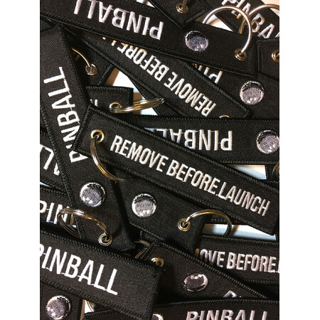 Pinball/Remove Before Launch - Black Key Fob