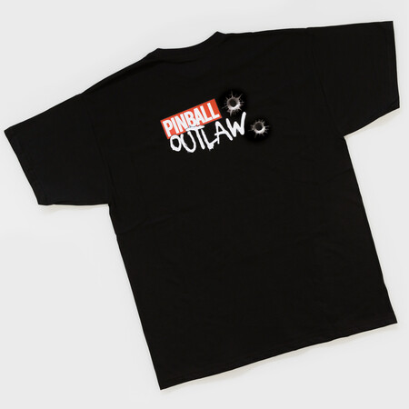 T-Shirt Pinball Outlaw / Schwarz