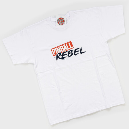 T-Shirt Pinball Rebel / White