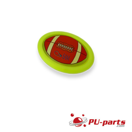 SAM Air Hockey Disk Yellow Oval Rugby