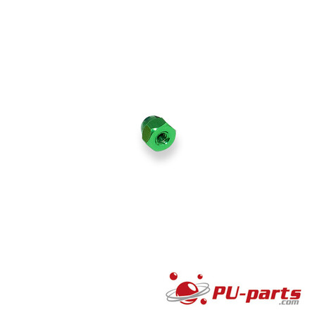 #6-32 Colored Anodized Acorn Nut Green