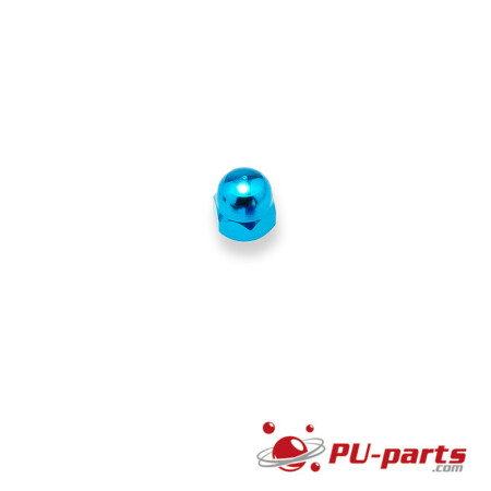 #8-32 farbig eloxierte Hutmutter Hellblau