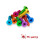 #4 x 1/2"  farbig eloxierte Blechschraube mit flachem Kopf Pink