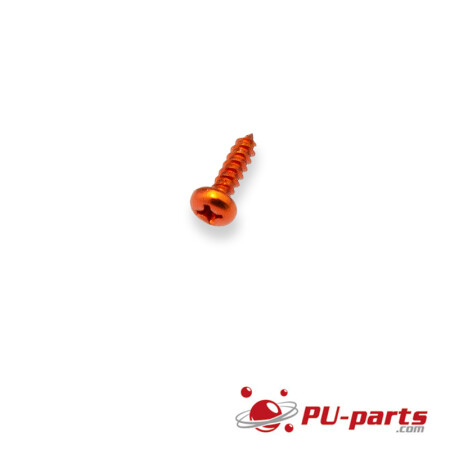 #6 x 1/2"  farbig eloxierte Blechschraube mit Linsenkopf Orange