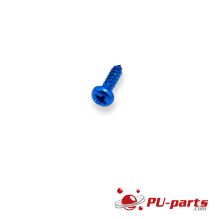 #6 x 1/2"  farbig eloxierte Blechschraube mit Linsenkopf Blau