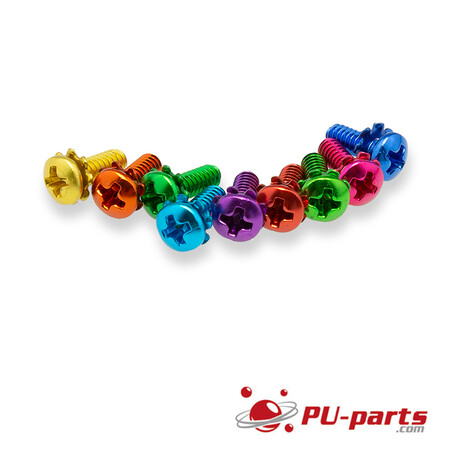 #6-32 x 3/8 Colored Anodized Pan Head SEM Sheet Metal Screw Red