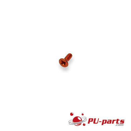 #6-32 x 3/8" farbig eloxierte Maschinenschraube mit flachem Kopf Orange