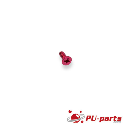 #6-32 x 3/8" farbig eloxierte Maschinenschraube mit flachem Kopf Pink