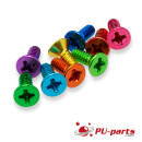 #6-32 x 3/8" farbig eloxierte Maschinenschraube mit flachem Kopf Lila