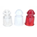 Post Faceted 1" #C-11561-20 Transparent red