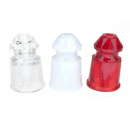 Post Faceted 1" #C-11561 White (opaque)