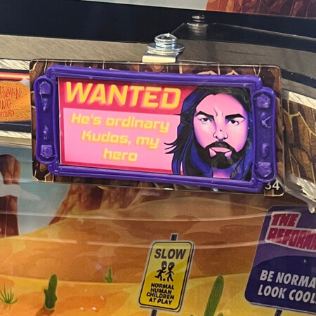 Foo Fighters Pinball Wanted Sign