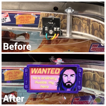 Foo Fighters Pinball Wanted Sign